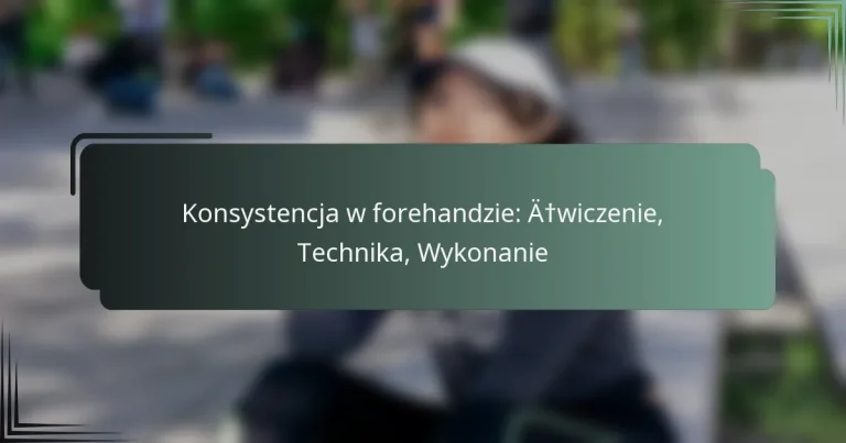 Konsystencja w forehandzie: Ćwiczenie, Technika, Wykonanie